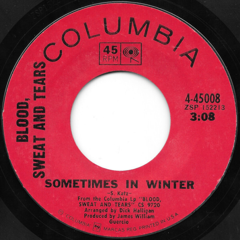 Blood, Sweat And Tears – And When I Die – Columbia – 4-45008 – 7″, Styrene, Pit