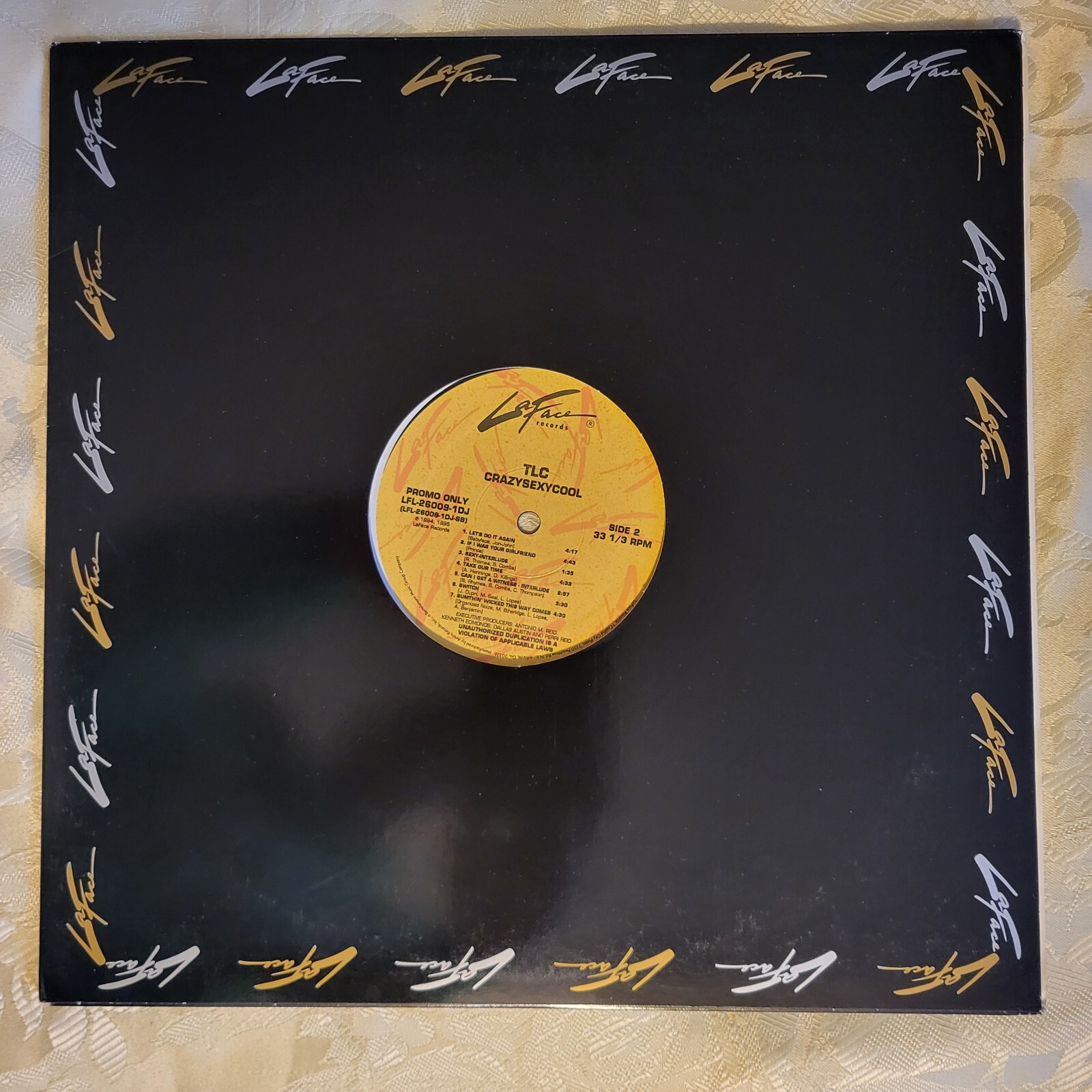 TLC “CRAZYSEXYCOOL” 1994 ORIGINAL UN-PLAYED 12” PROMO LA FACE REC. LFL-26009-1DJ