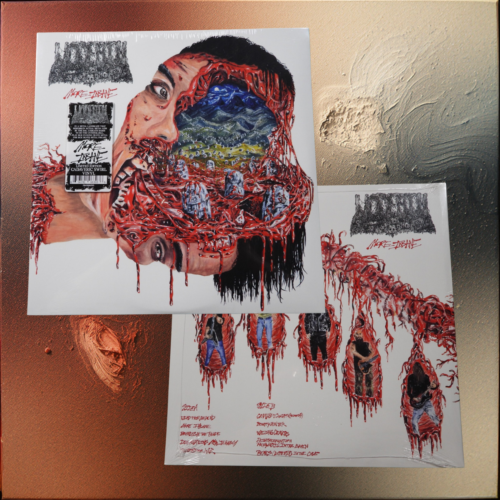 Undeath – More Insane LP 2024 US Cadaveric Swirl New Sealed M /800