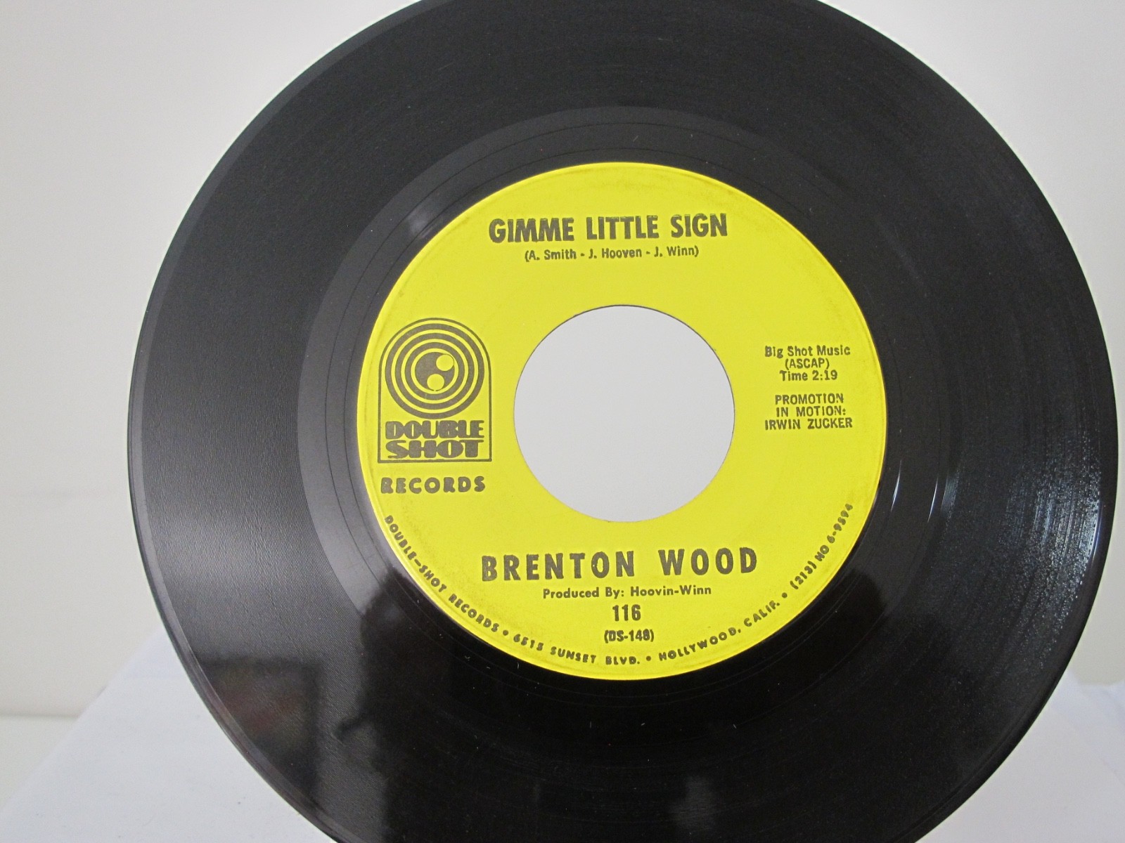 45 RECORD – BRENTON WOOD – GIMME LITTLE SIGN