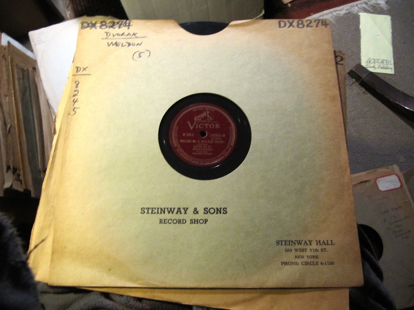 1933 ALFRED CORTOT PIANO Chopin Ballade No 3 Maj A flat major Victor M399