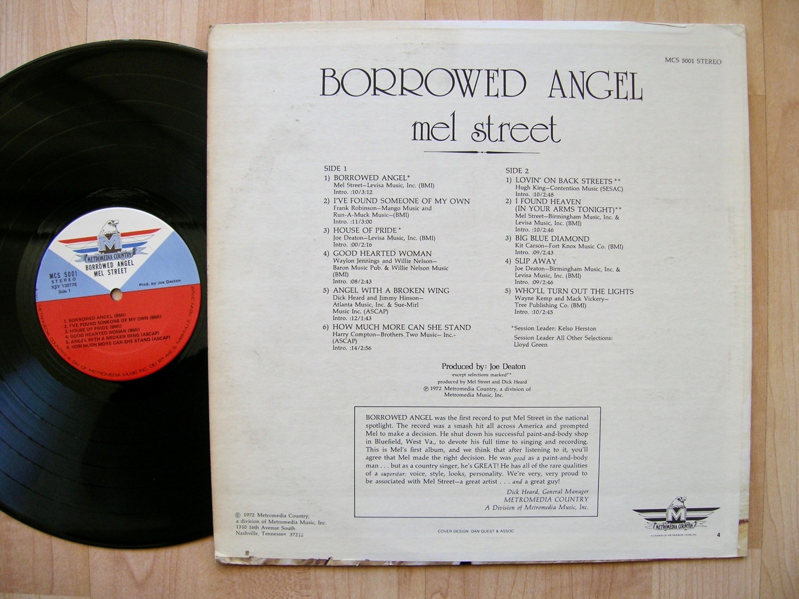 MEL STREET borrowed angel PRIVATE PRESS orig 1972 EX
