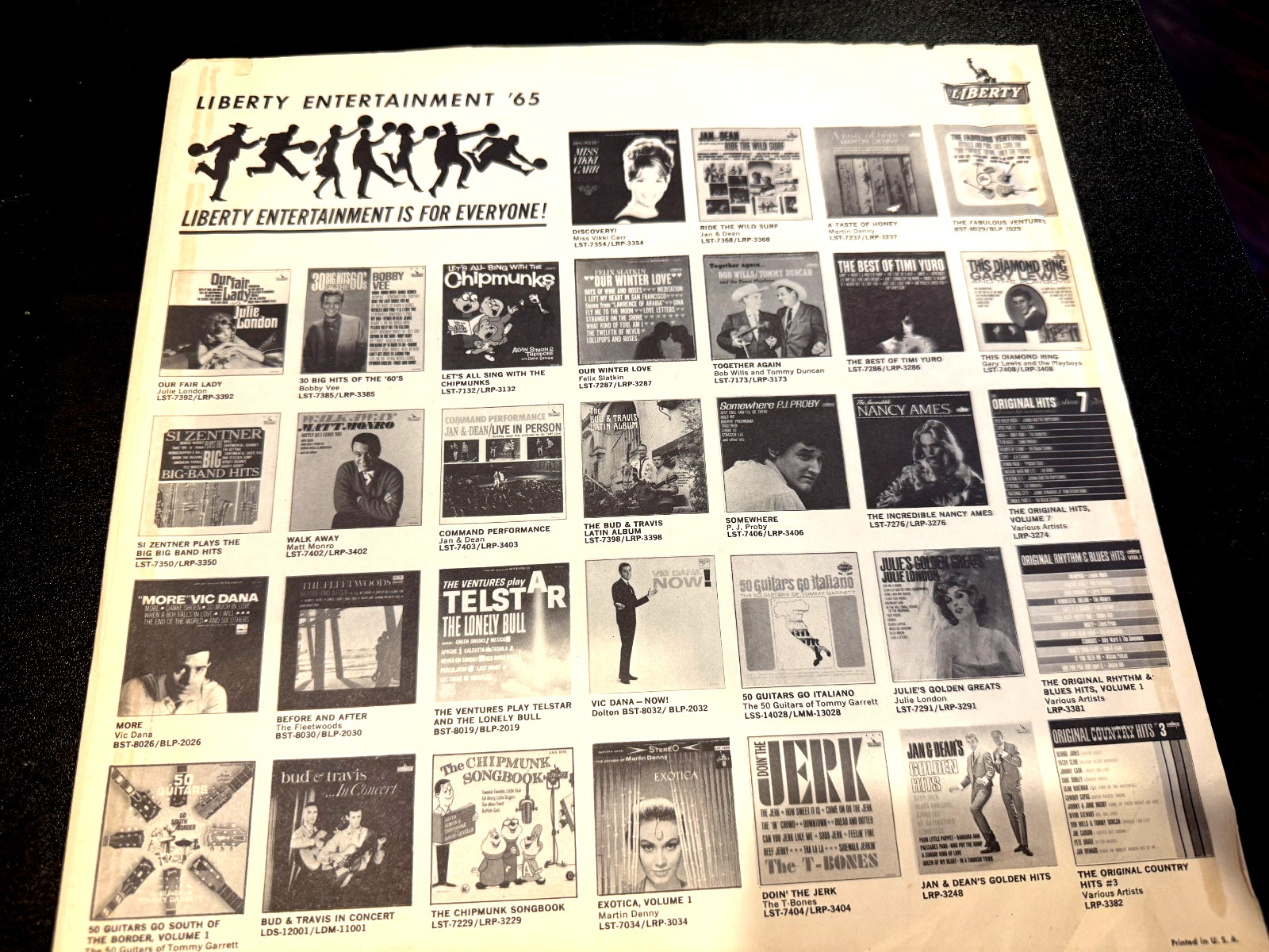12″ Liberty Records Company Inner Sleeve for LPs VG+ SLEEVE ONLY Entertainment