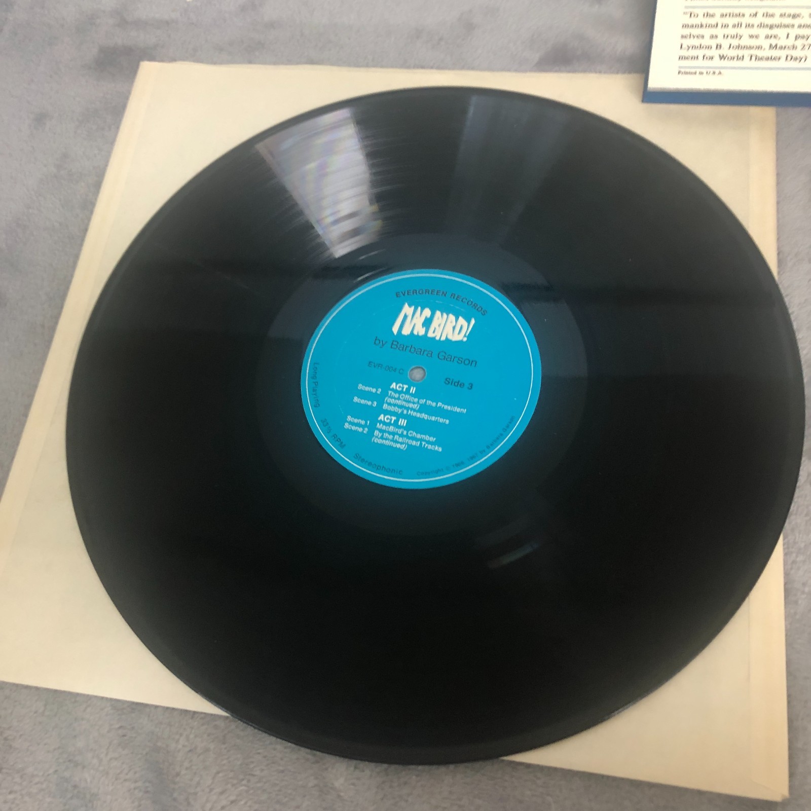 Barbara Garson – MacBird – Complete Text w/ Original Cast – Stereo 2xLP (OB100)
