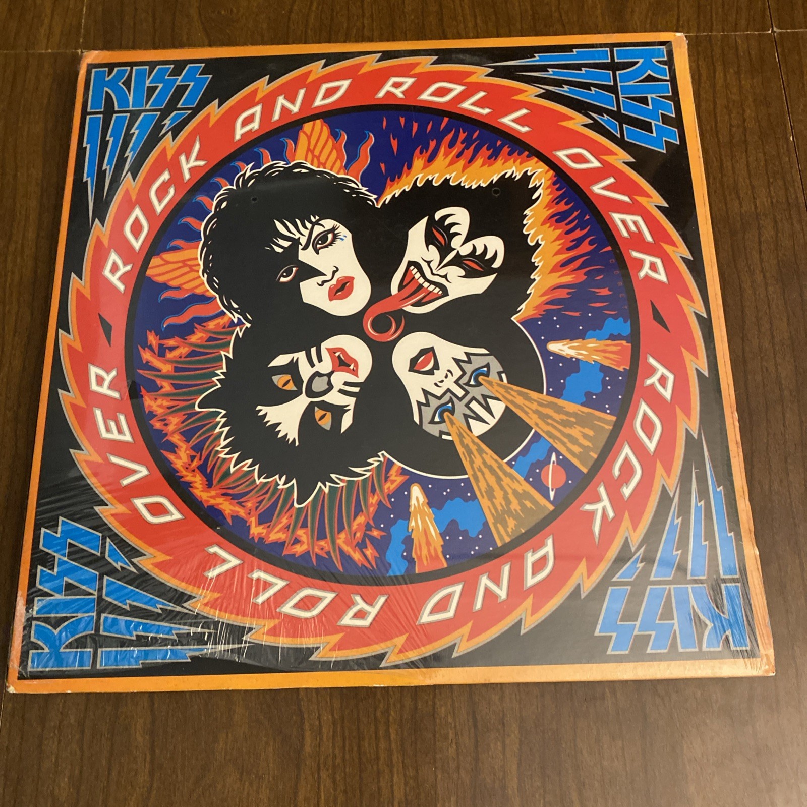 RARE KISS Rock And Roll Over RCA Vinyl ERROR Blue Tear Drop STICKER FORM SEALED
