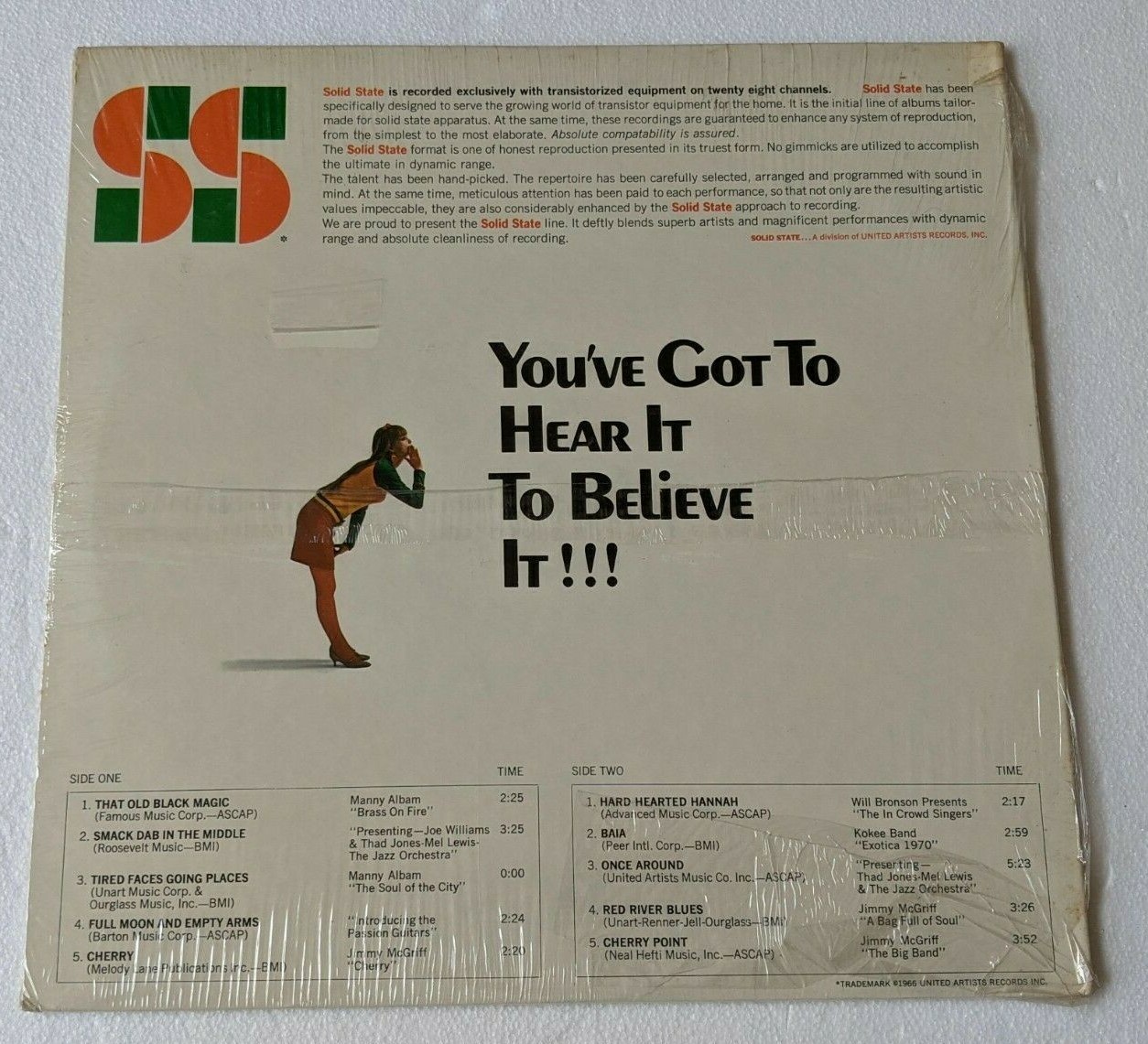 Solid State You’ve Got To Hear It To Believe It Vinyl Record LP NEW SEALED SS 94