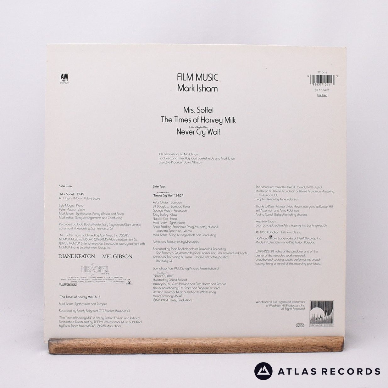 Mark Isham Film Music LP Album Vinyl Record 371 041-1 – EX/EX