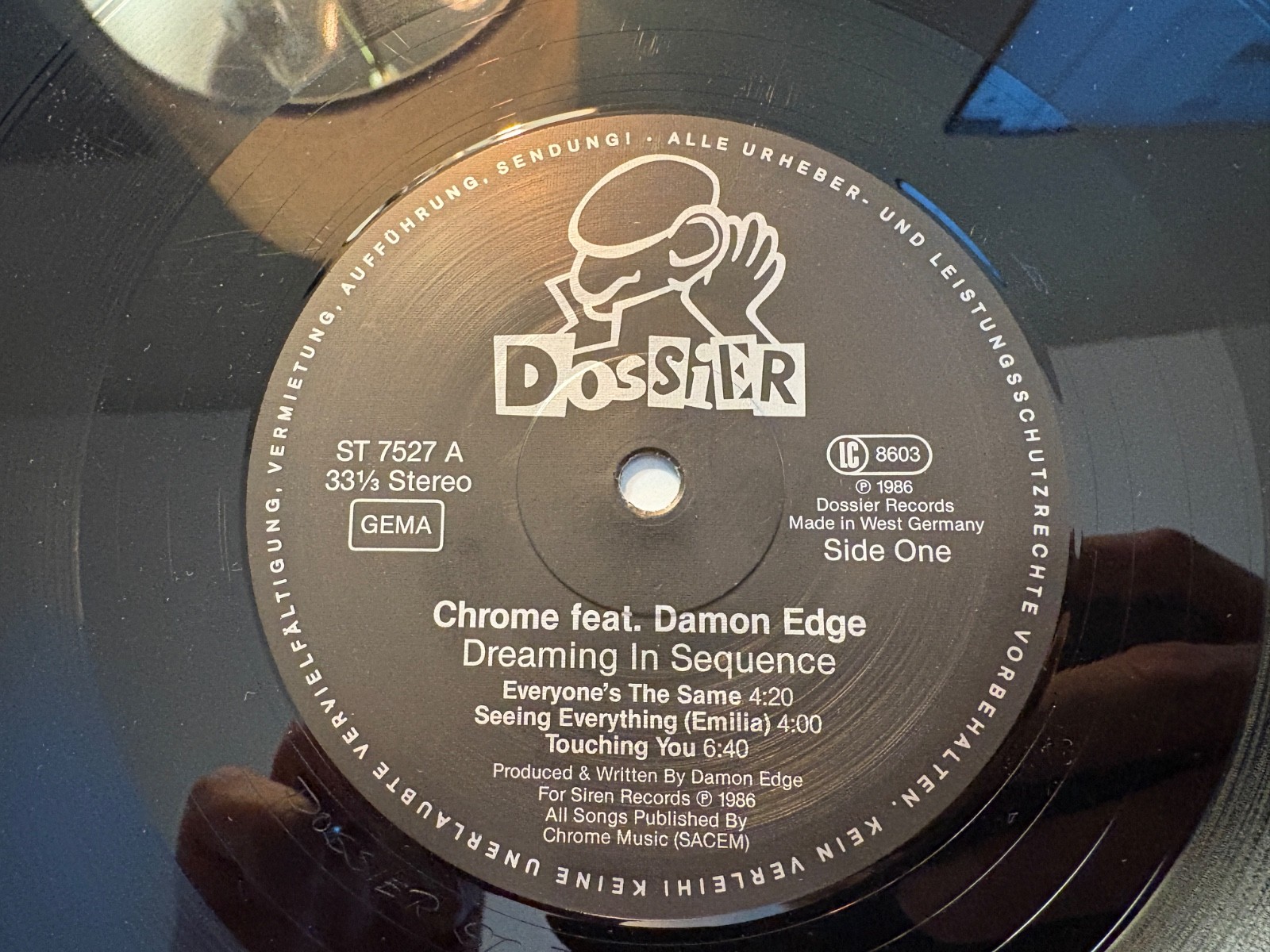 Chrome “Dreaming In Sequence” LP 1986 Dossier ST 7527 Orig German Press VG+