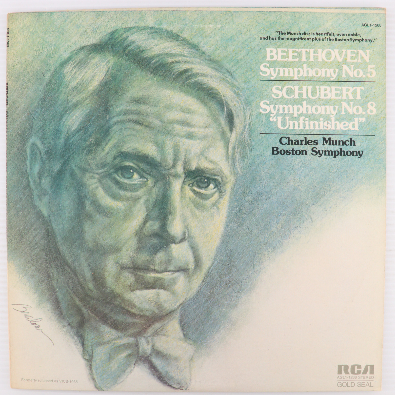 Beethoven, Schubert, Munchl – Symphony No. 5, 8 – 197 Stereo LP Record AGL1-1268