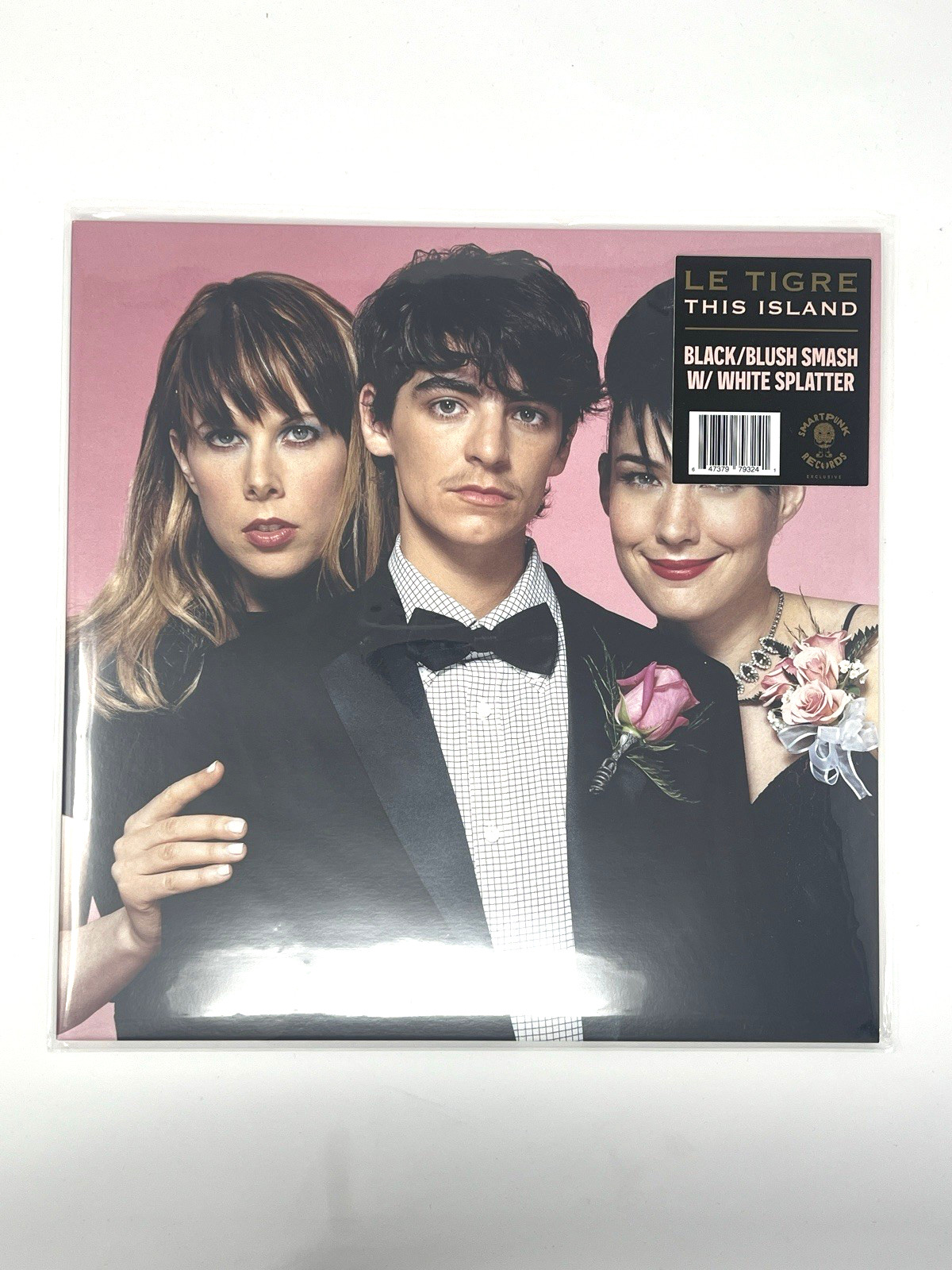 Le Tigre This Island Black with Pink Blush Smash and White Splatter Vinyl LP