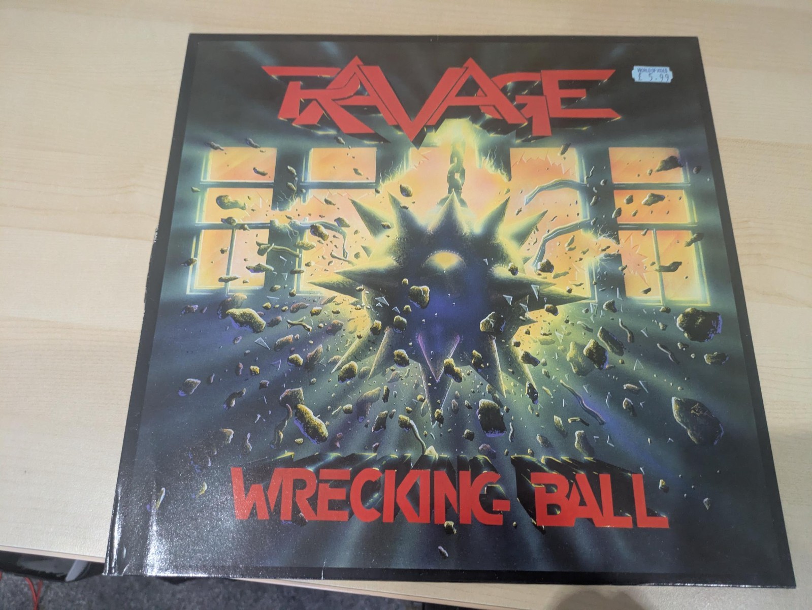 Ravage Wrecking Ball Roadrunner Records Vinyl LP RR9672
