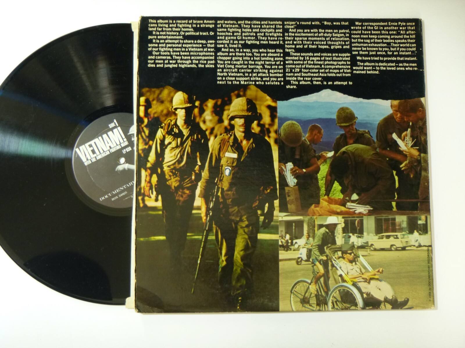 Vietnam American Fighting Man Documentary War Record Vinyl lp Album