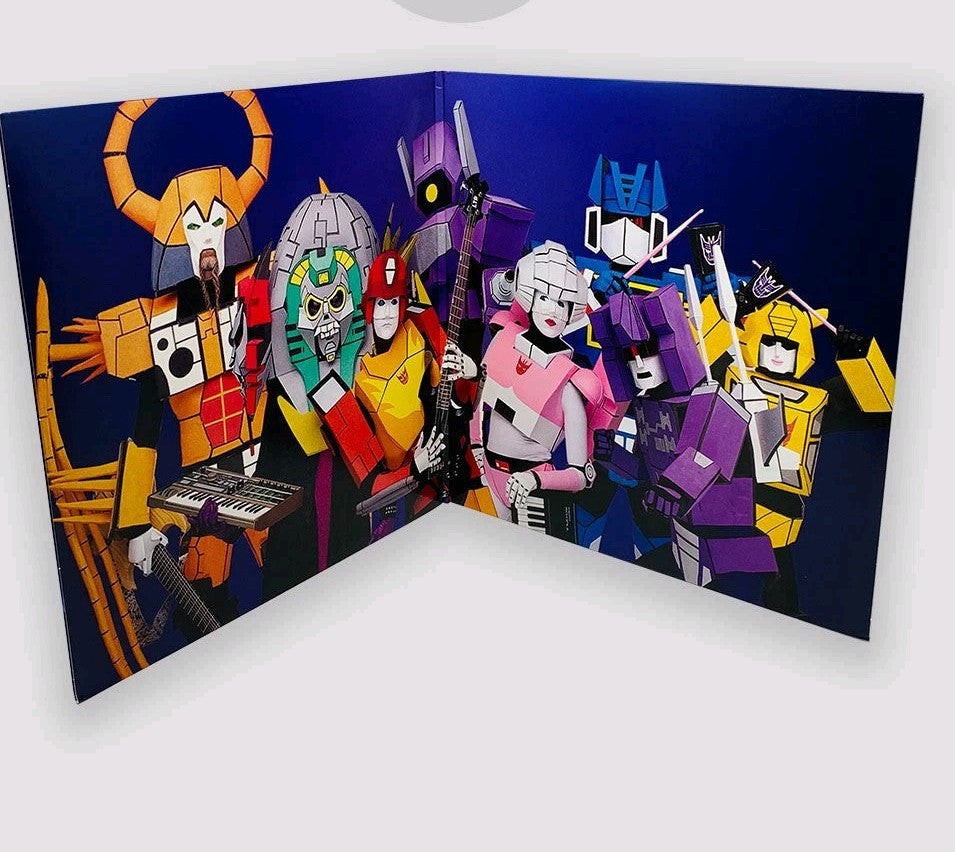 HASBRO ’80S TV CLASSICS: TRANSFORMERS VINYL LP OOP Clear Battle Splatter Color