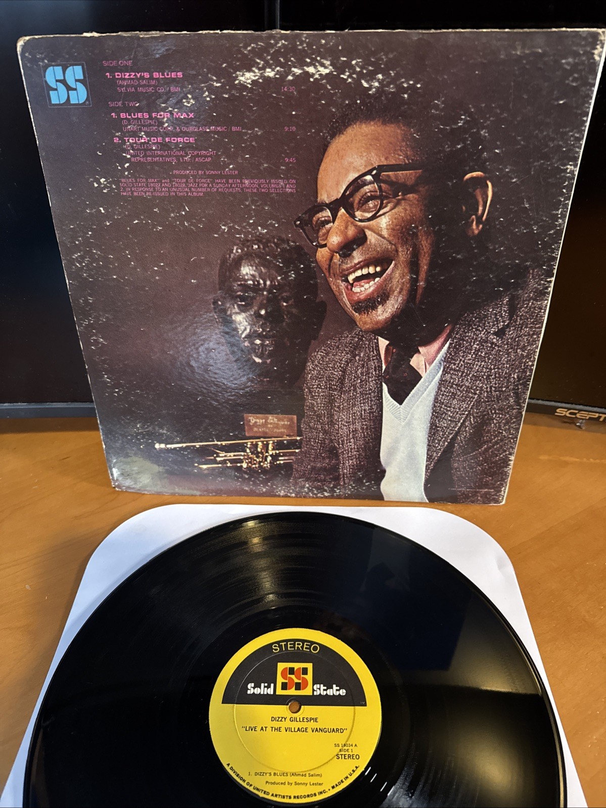 Jazz LP Dizzy Gillespie Live At the Village Vanguard Solid State SS 18034 B4 VG