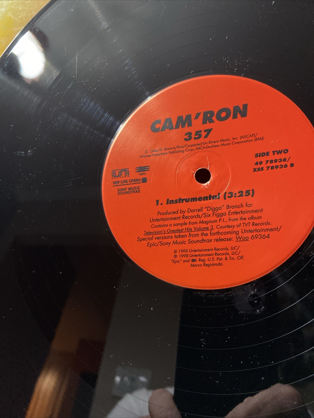 Cam’ron – 357 (12” Single), US 1998 VINYL/ WOO MOVIE / Shrink / EX