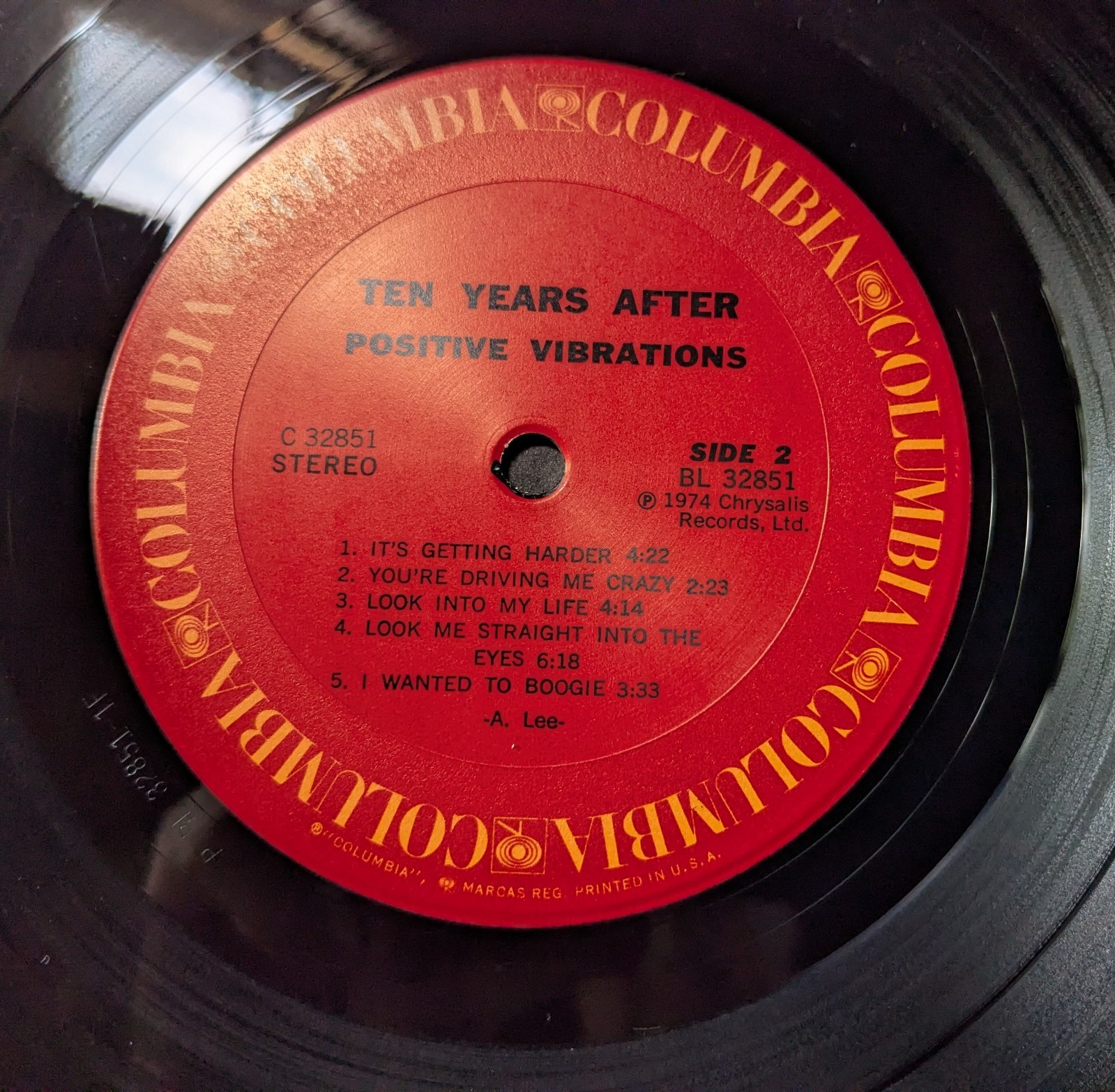 TEN YEARS AFTER POSITIVE VIBRATIONS VINYL ALBUM GOOD CONDITION 1974