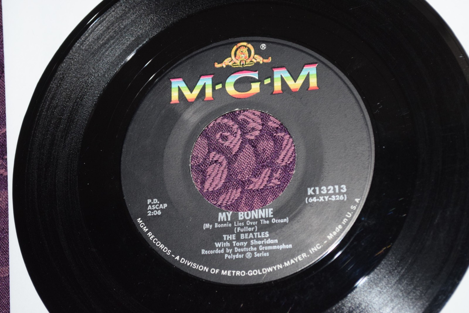 The Beatles My Bonnie The Saints MGM K-13213 Picture Sleeve 45 RPM EX/G+