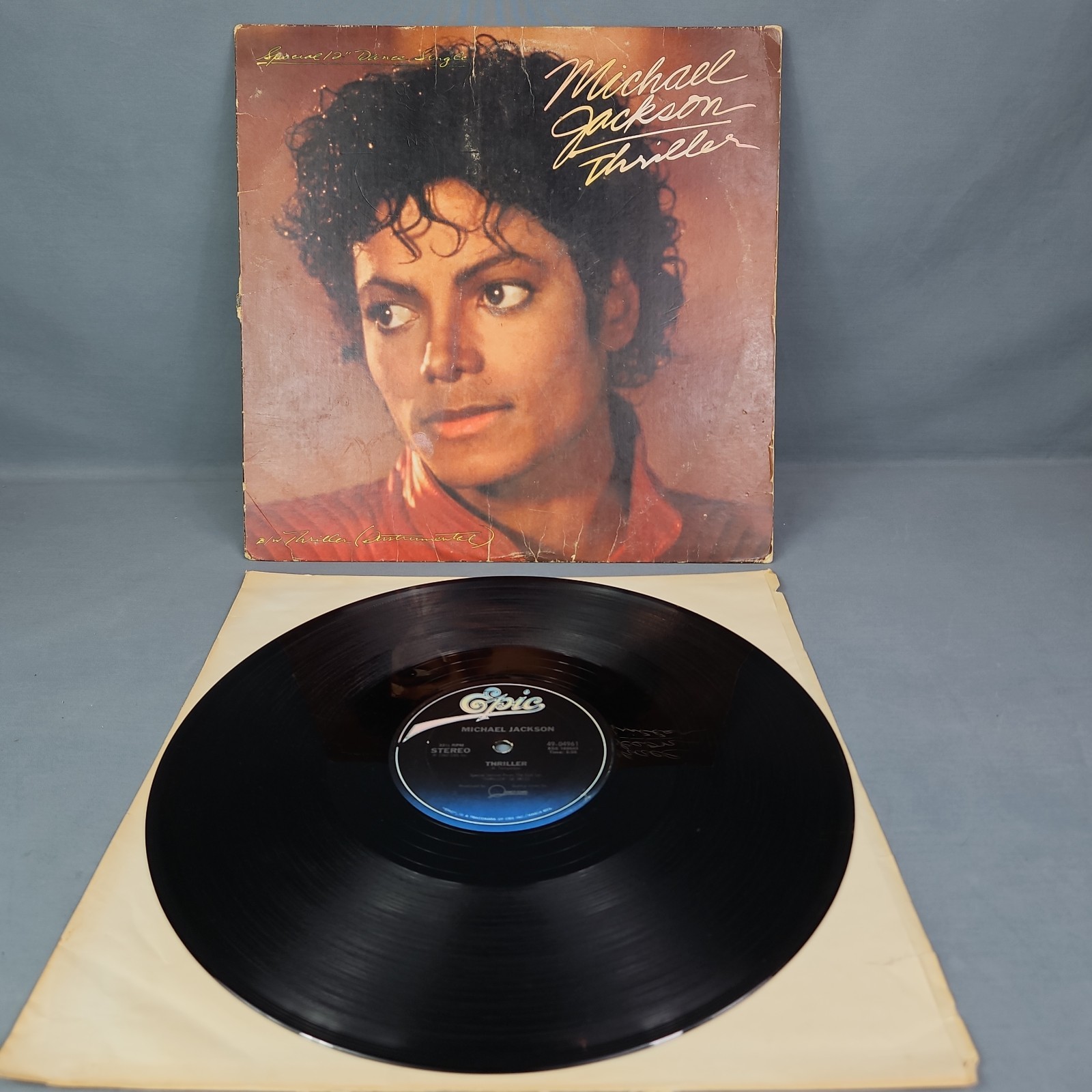 MICHAEL JACKSON THRILLER SPECIAL 12″ DANCE SINGLE VINYL EPIC POP 33 RPM