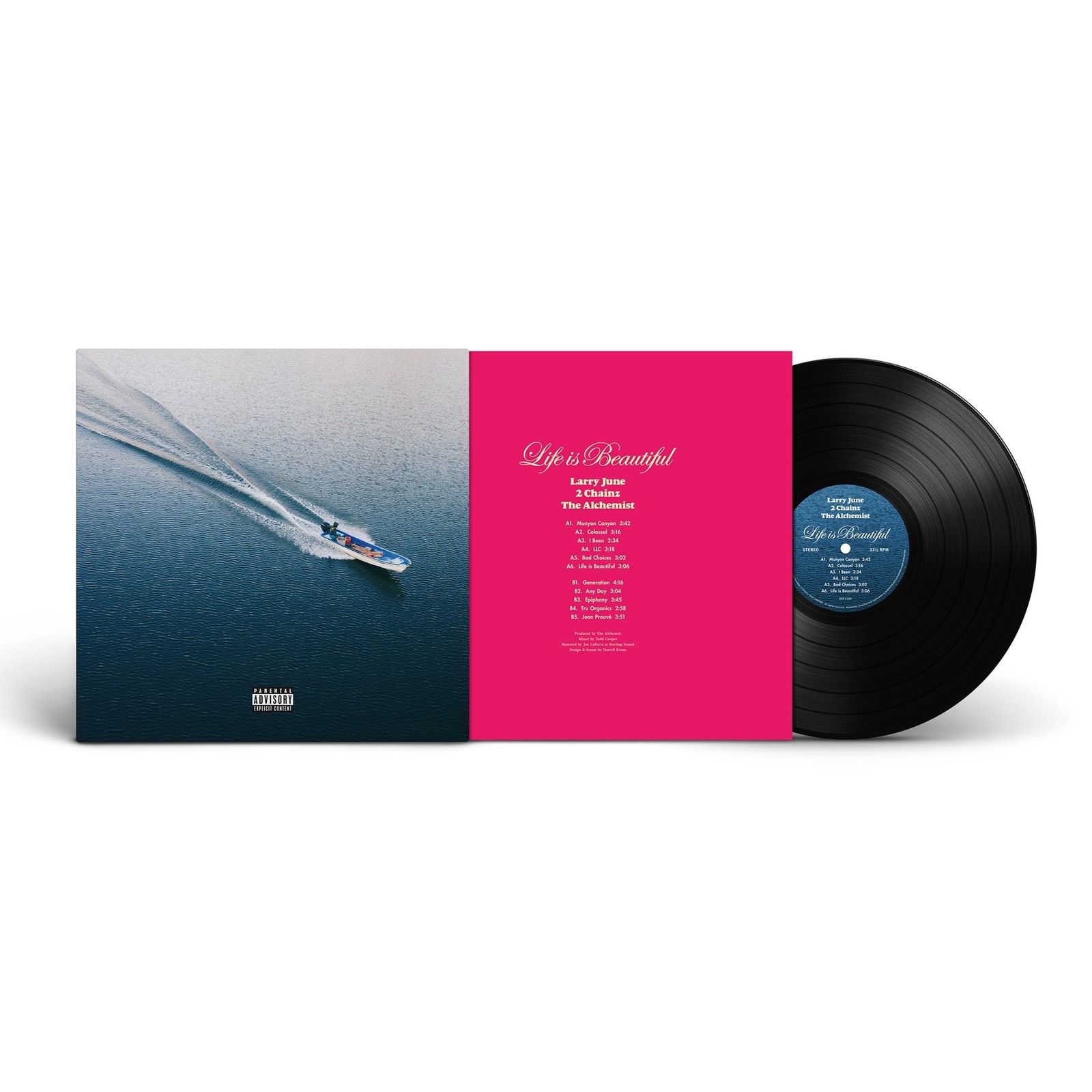 Larry June, 2 Chainz & The Alchemist Life Is Beautiful (Vinyl) 12″ Album