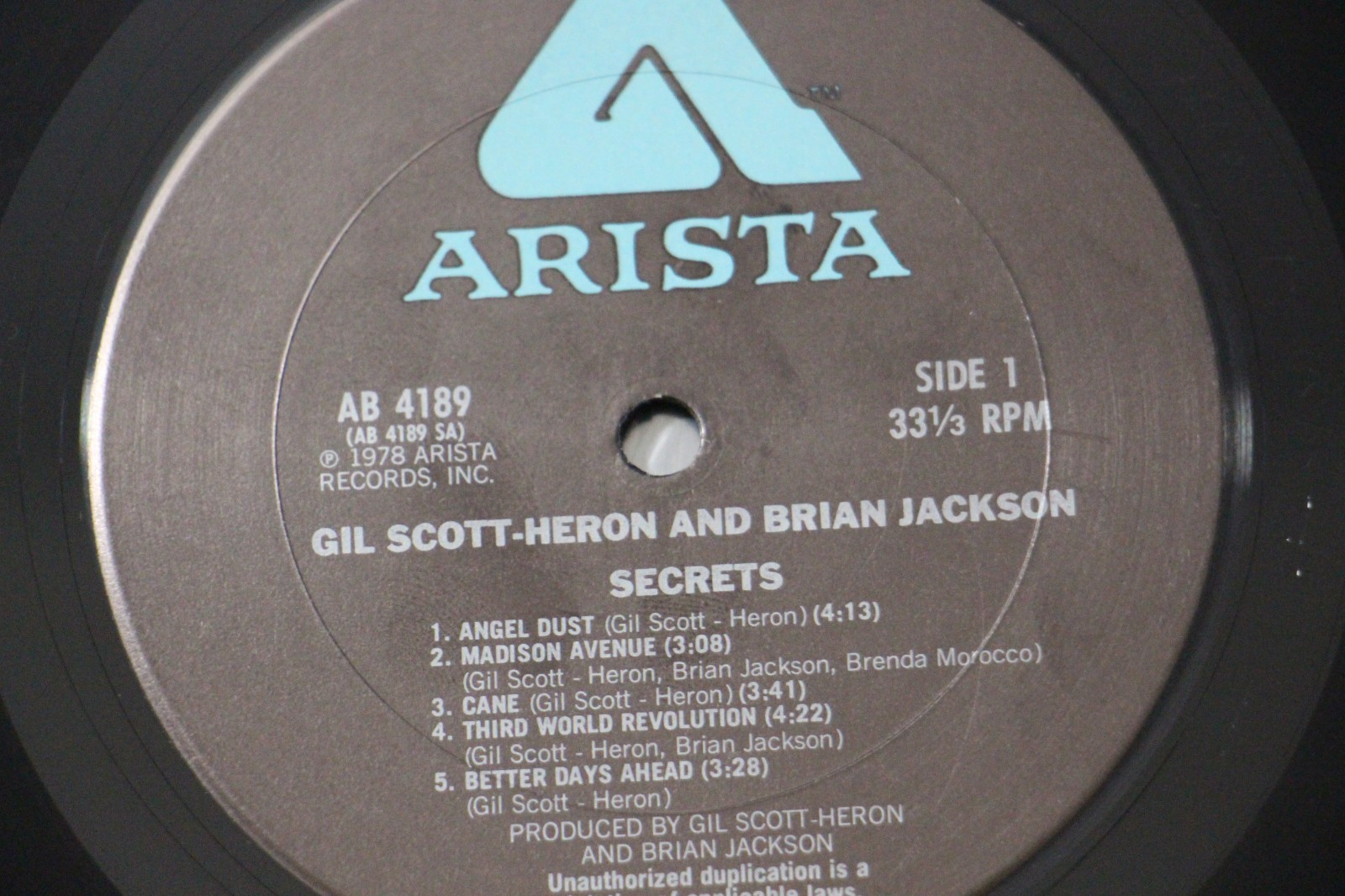 Gil Scott-Heron And Brian Jackson – Secrets, 1978 LP in SHRINK, Arista – AB 4189