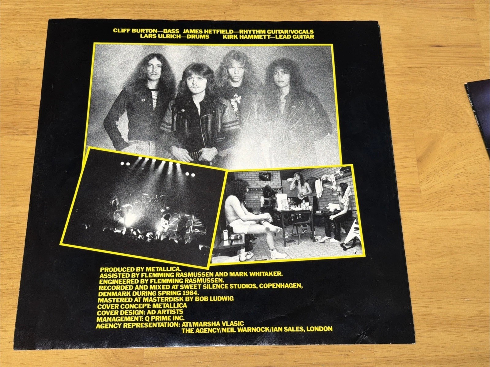 Metallica – Ride The Lightning Vinyl LP (Elektra) Plus Original 1984 Insert VG