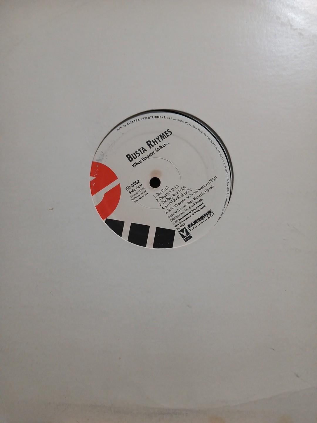 Busta Rhymes When Disaster Strikes Promo Press Vinyl