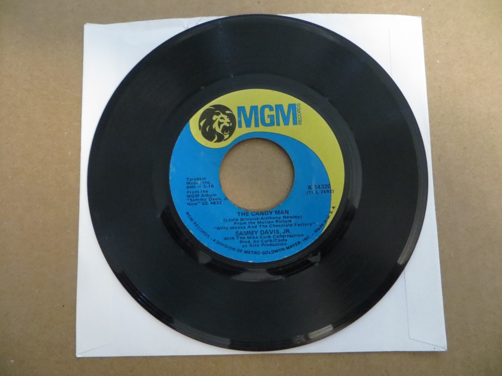 Sammy Davis, Jr. – The Candy Man – 1971 MGM Records K 14320 7″ Single VG/Generic