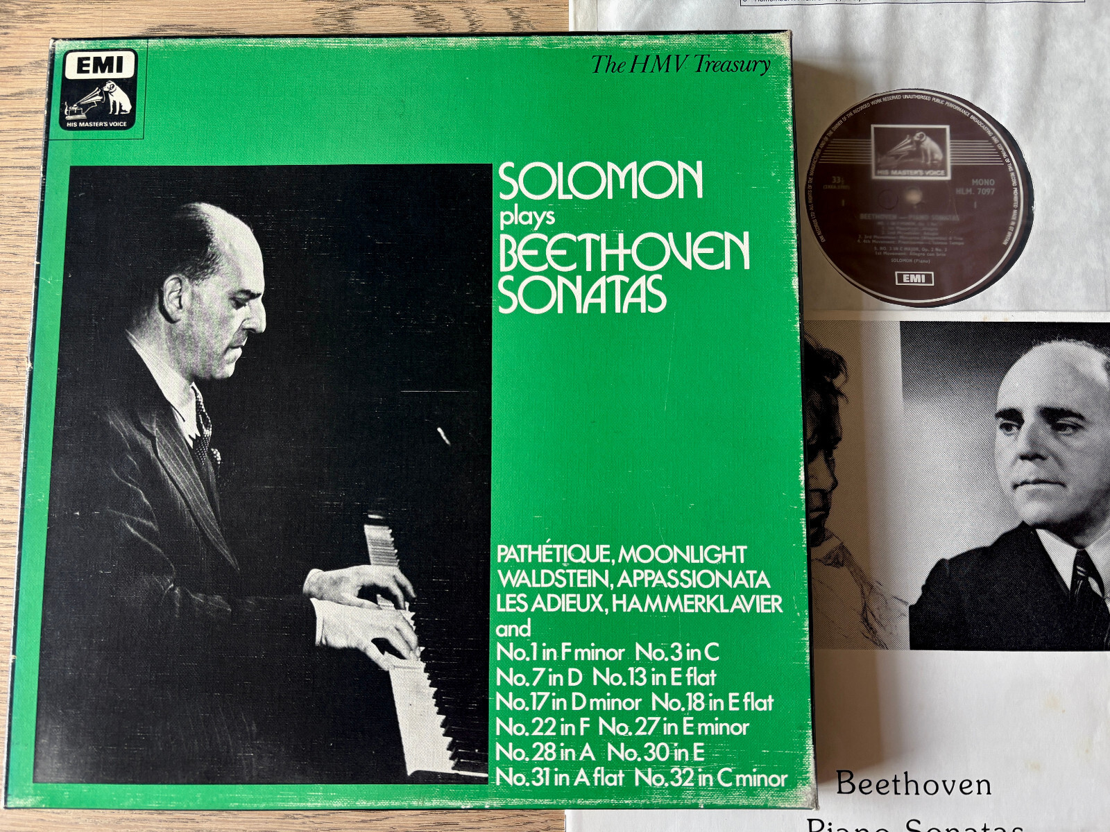 HMV RLS 722 SOLOMON PLAYS BEETHOVEN SONATAS PIANO 7-LP (1976) EX GT BRITAIN