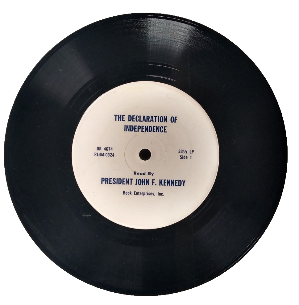 President John F. Kennedy Reading Declaration of Independence 45 rpm (VG)
