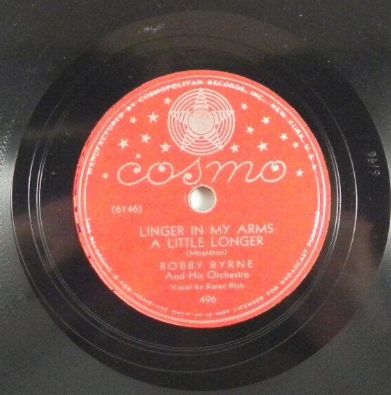 Bobby Byrne – This Is Always / Linger In My Arms ~ 1946 Cosmo 496 Jazz Pop