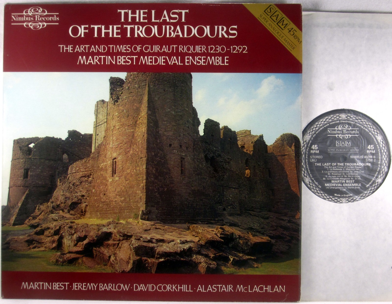 NIMBUS 45 RPM Super Analogue Master LAST OF TROUBADOURS Riquier BEST 45008 NM