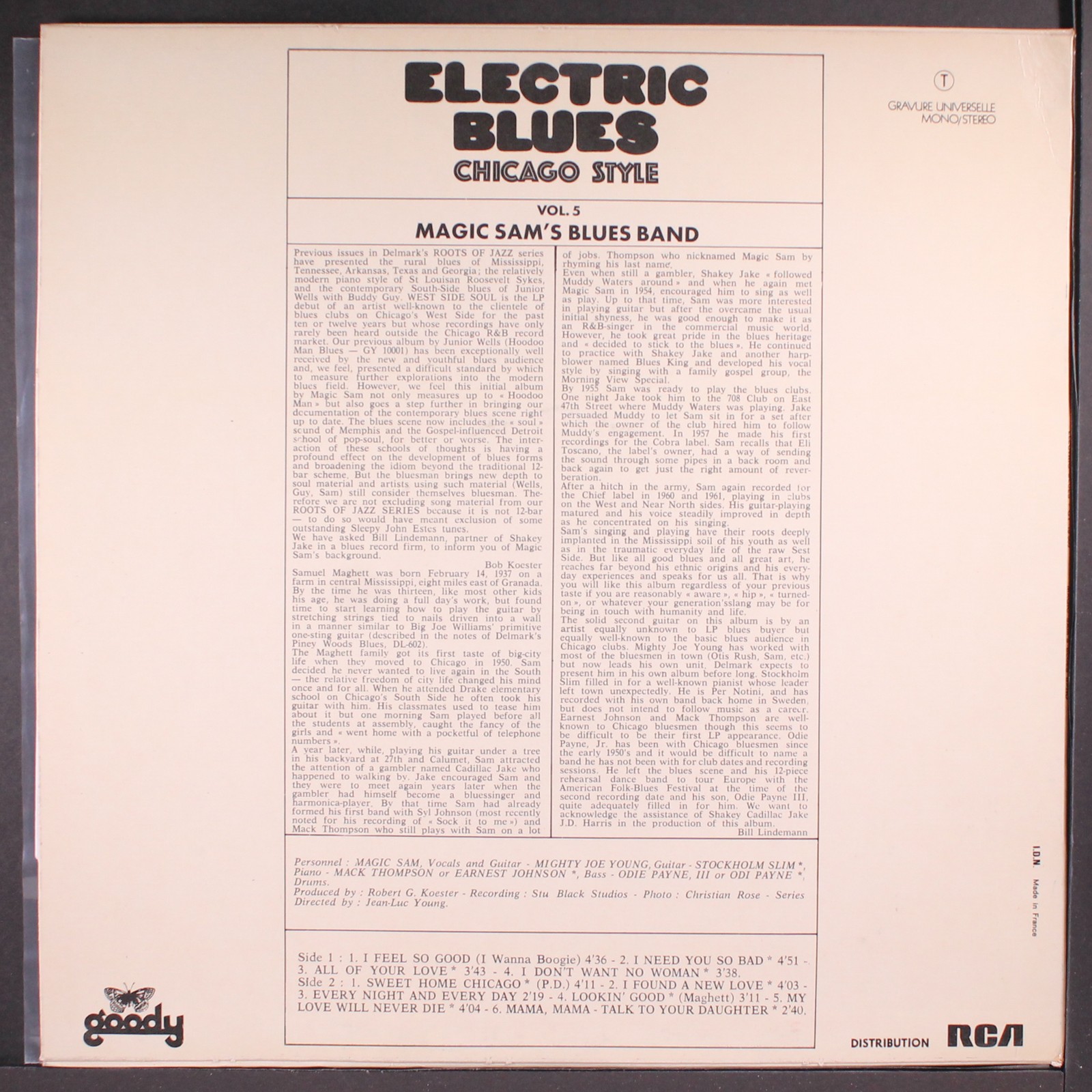 MAGIC SAM: electric blues, chicago style, vol. 5 GOODY 12″ LP 33 RPM France