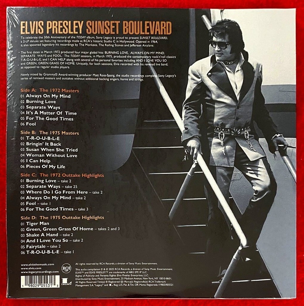 Elvis – Sunset Boulevard – *RARE* Graceland Exclusive (2x) Orange & Yellow LP’s