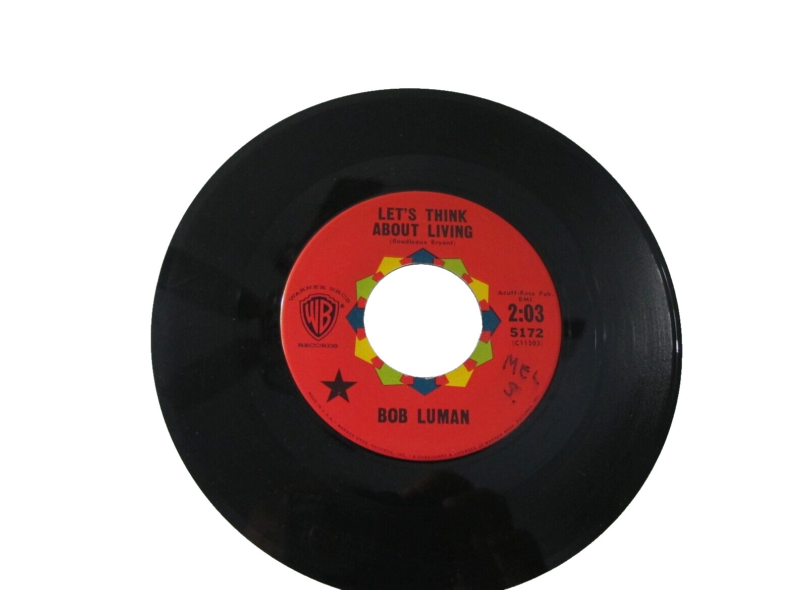 45 RECORD – BOB LUMAN – LET’S THINK ABOUT LIVING