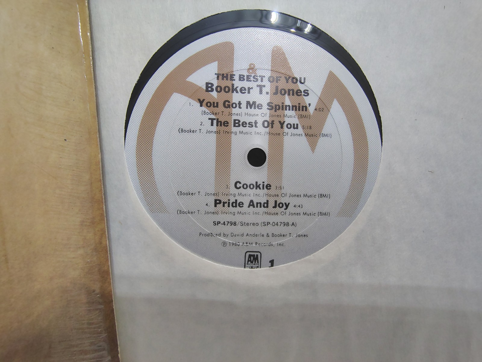 BOOKER T. JONES – “THE BEST OF YOU” / PROMO! / A&M RECORDS 1980