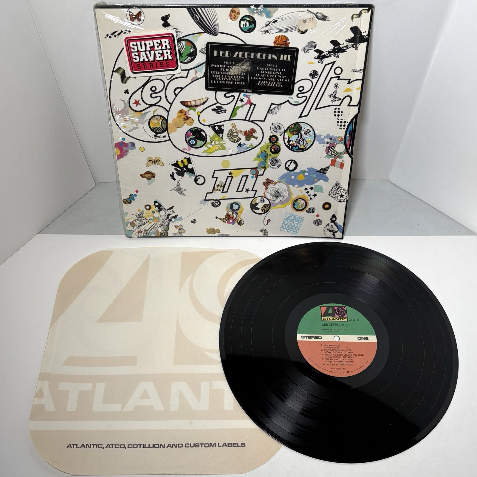 Led Zeppelin III 1970 LP Vintage Gatefold Vinyl Record In Shrink Hype Sticker