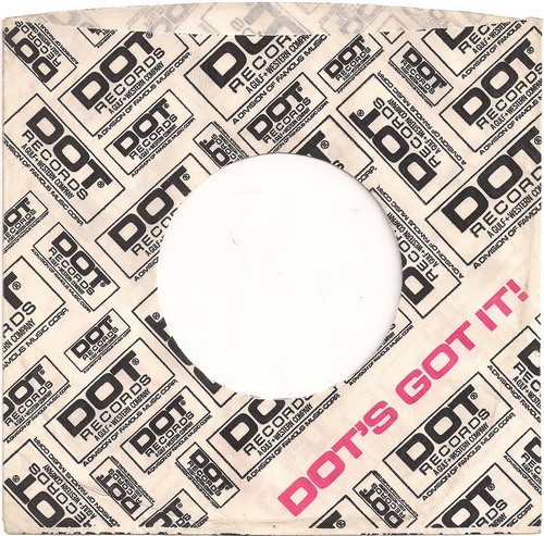 Company Sleeve 45 DOT – White w/ Black Logos Smaller Red Text (1970-1972)
