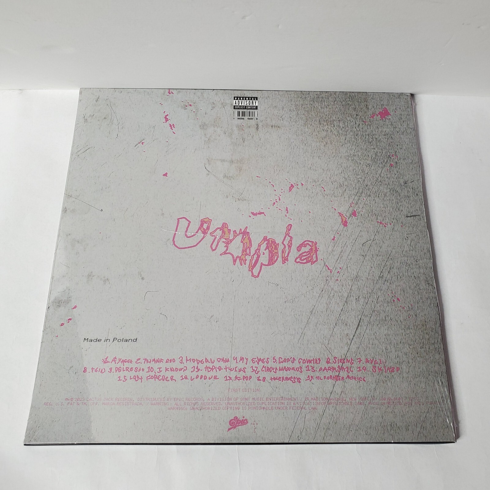 Travis Scott Utopia 2 Disk Black Colored Vinyl Album Cover #1 Sealed SHIPS NOW