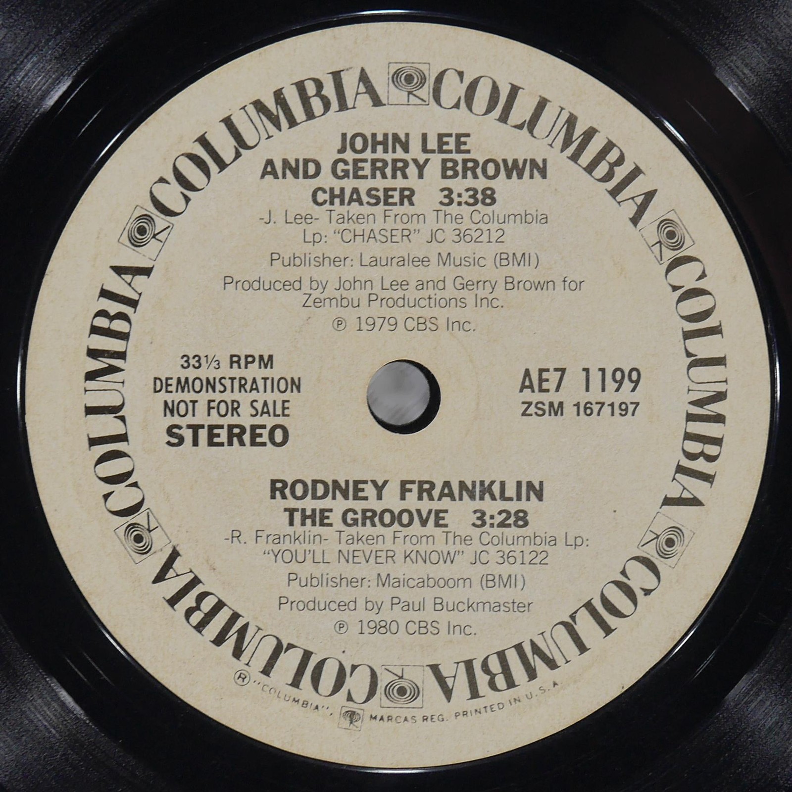 VARIOUS Individuals COLUMBIA AE7 1199 VG 45 RPM 1980 Contemporary Jazz 7″ Funk
