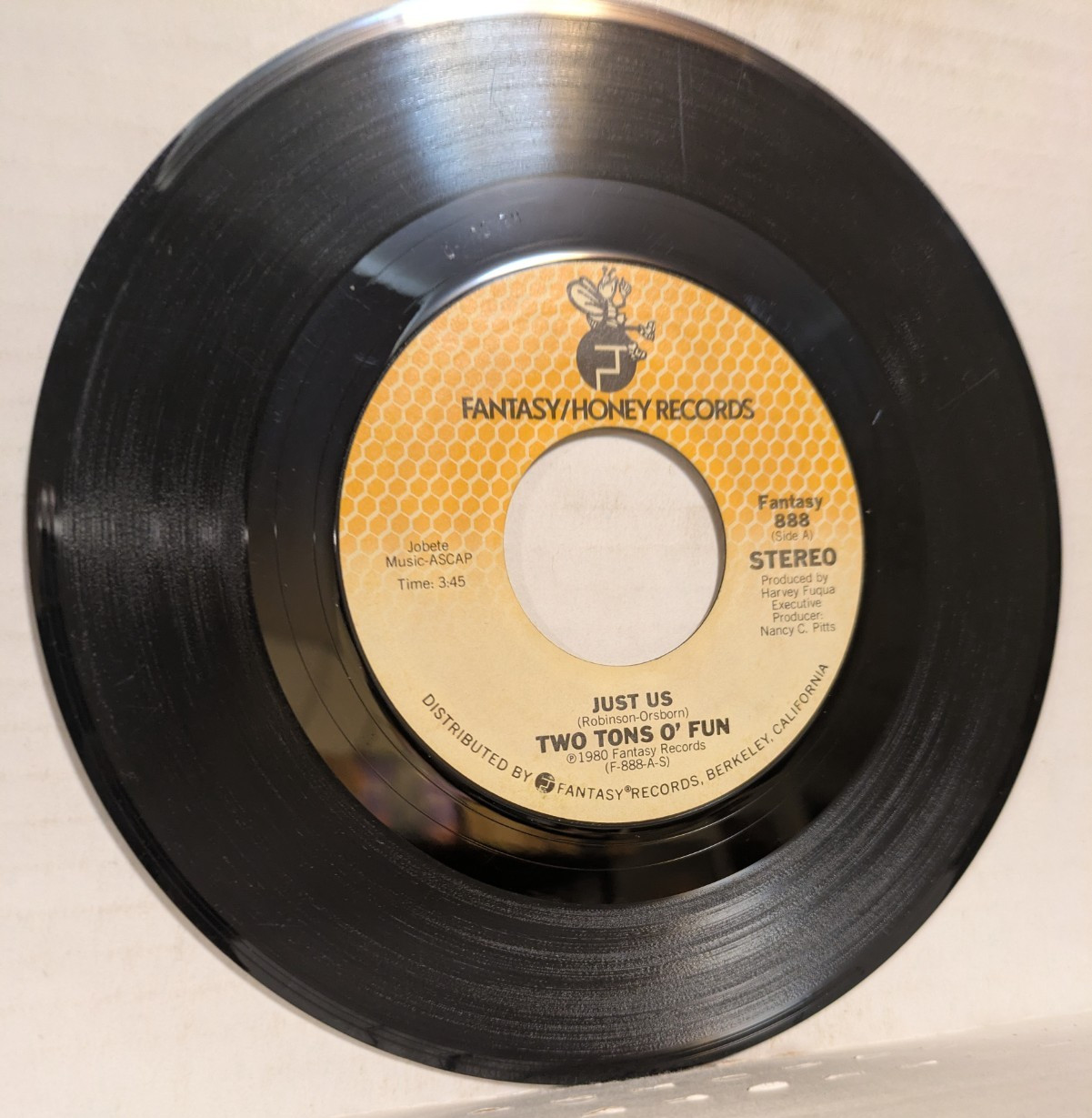 45 ~Two Tons O’ Fun: “Just Us / I got the feeling” 1980 (EX)