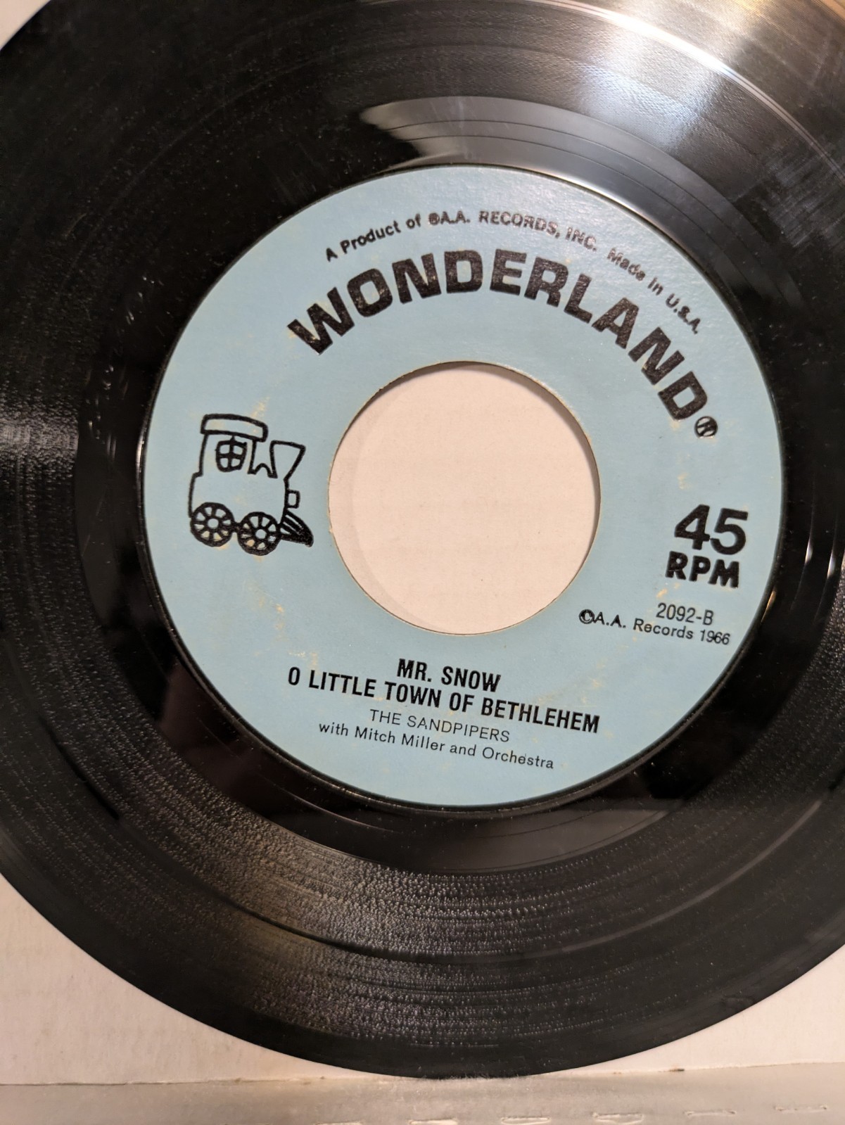 45~ The Sandpipers: “Winter wonderland, frosty the snowman/Sleigh ride” (VG)