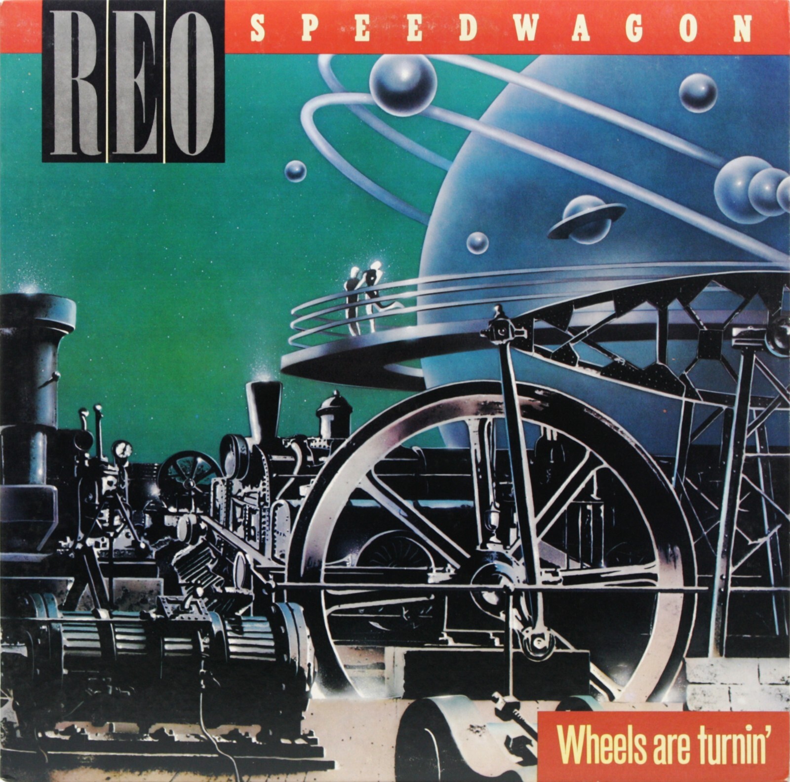 REO SPEEDWAGON Wheels Are Turnin’ USED 1984 LP Rock Vinyl Record EPIC-39593