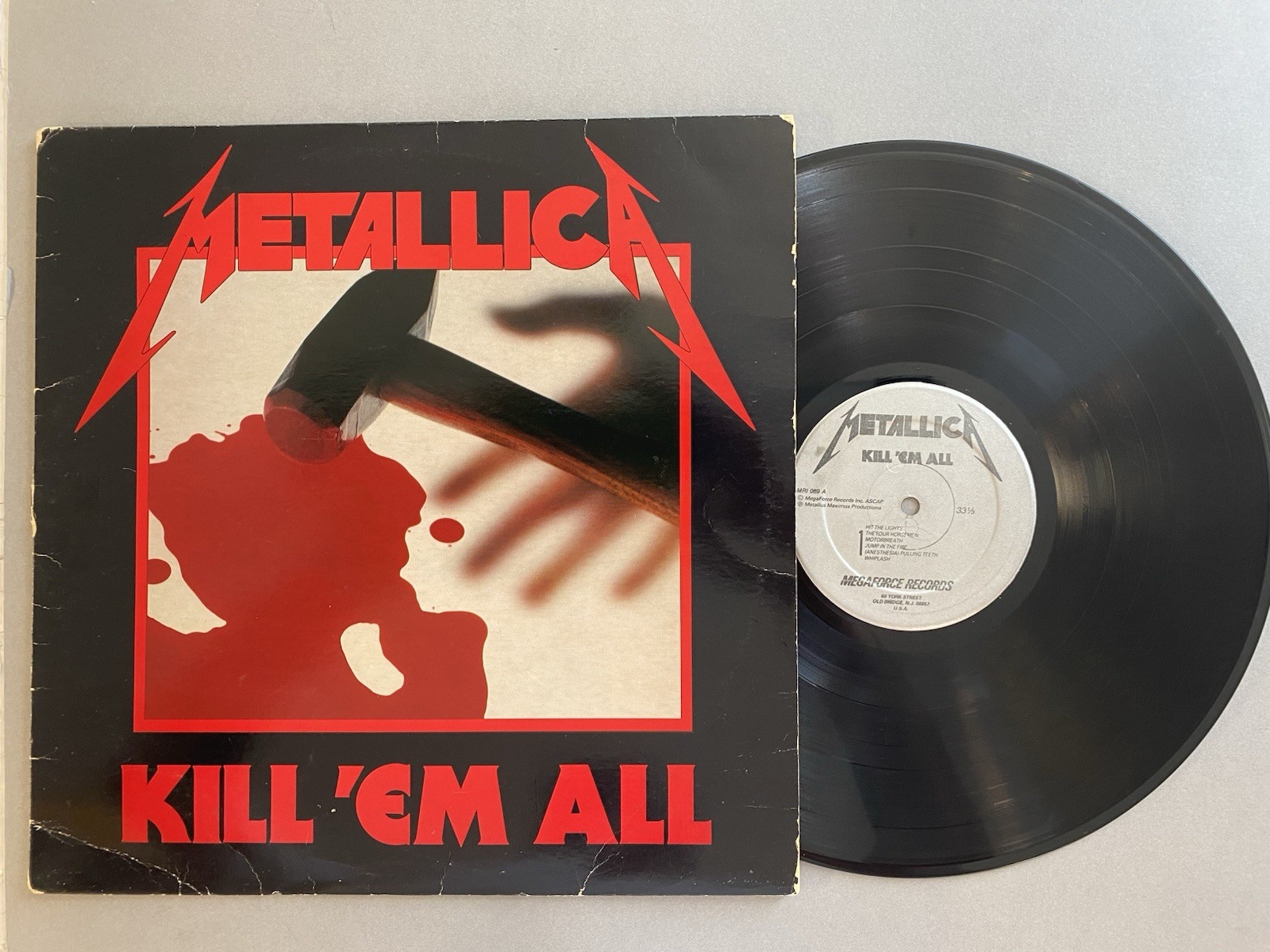 METALLICA Kill ‘Em All Lp 1983 OG Megaforce Records Silver Label
