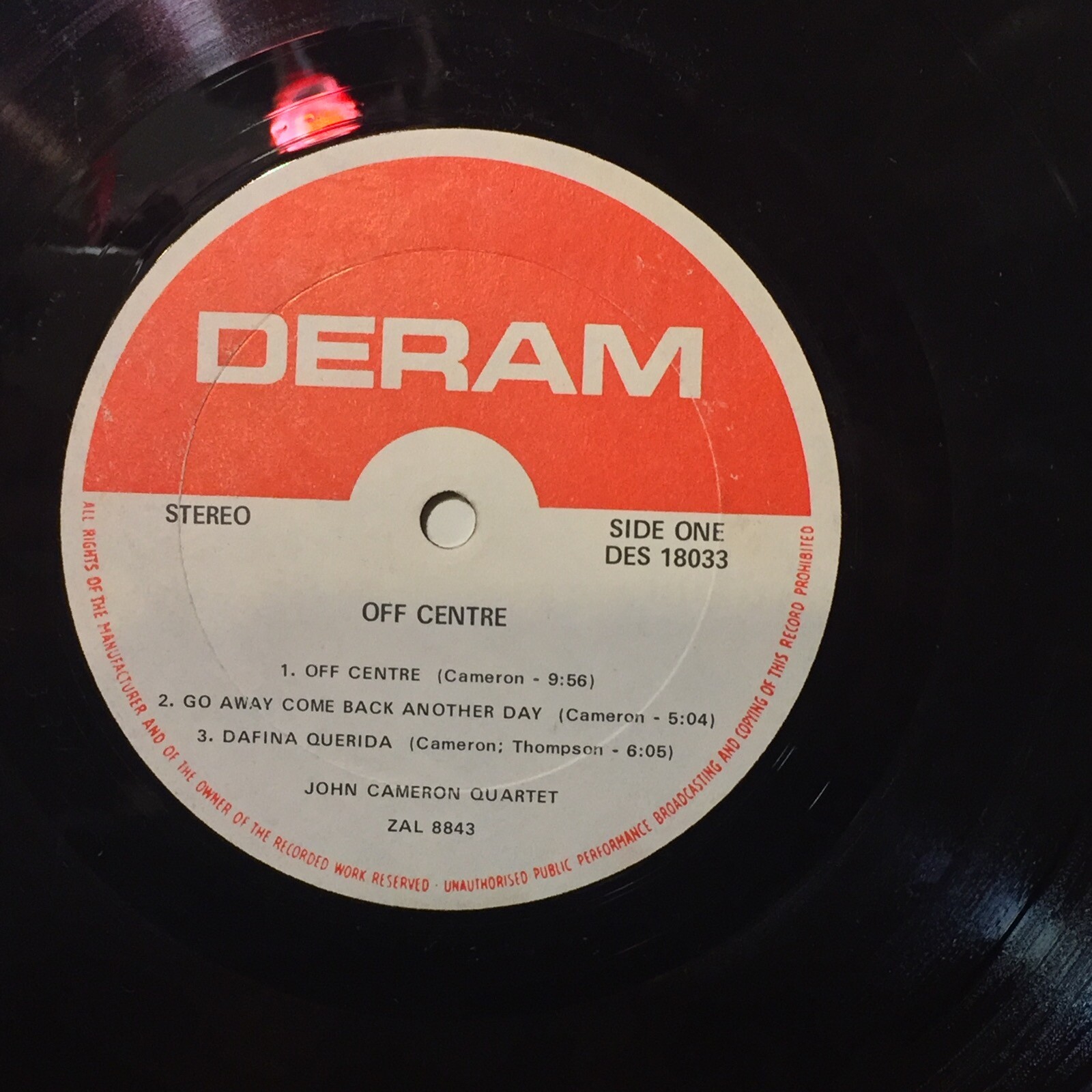 John Cameron Off Centre VG+ DERAM modal Harold McNair AWESOME