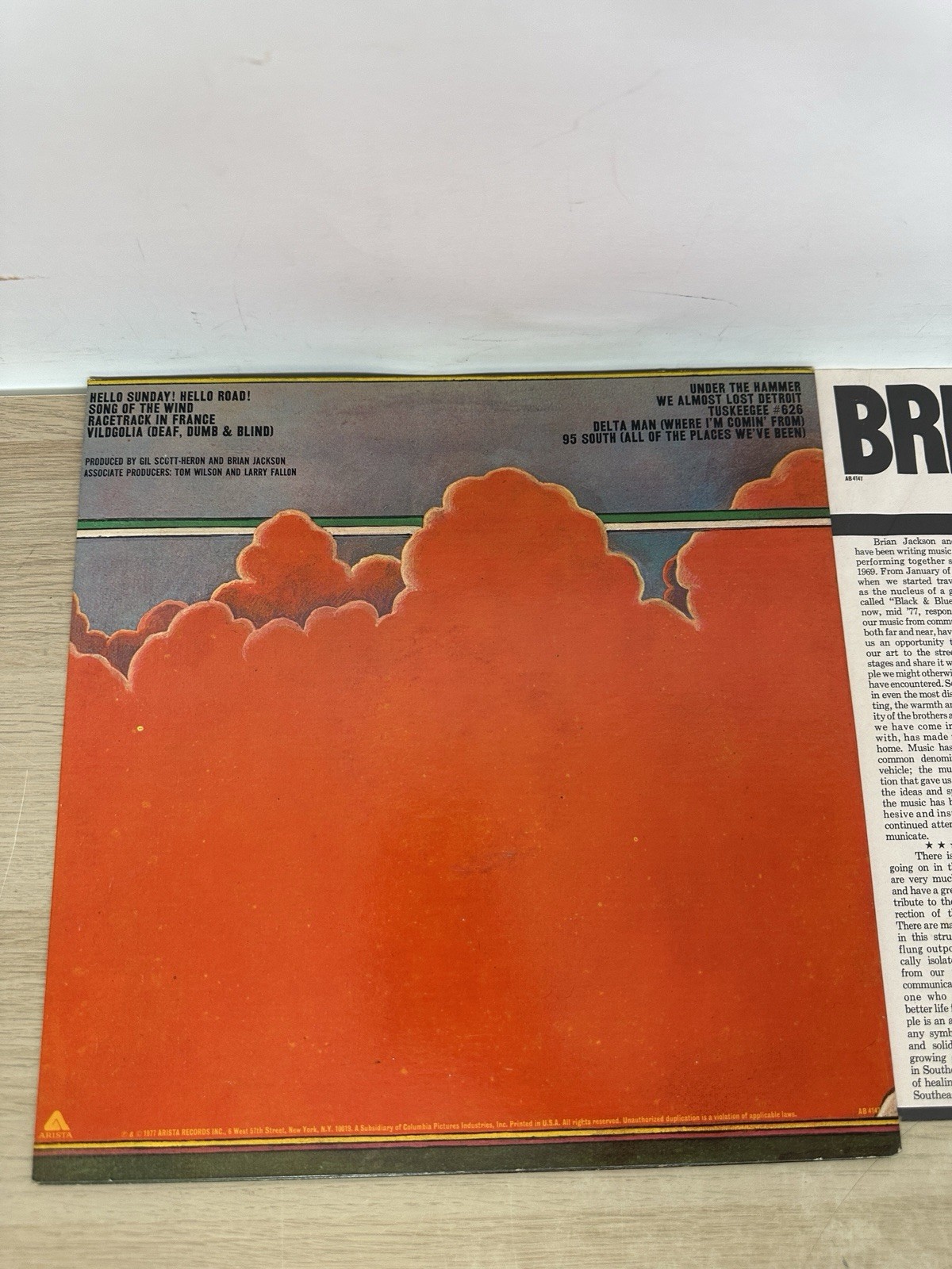 Gil Scott-Heron & Brian Jackson – Bridges – 1977 USA Vinyl LP w/ Inner – AB 4147