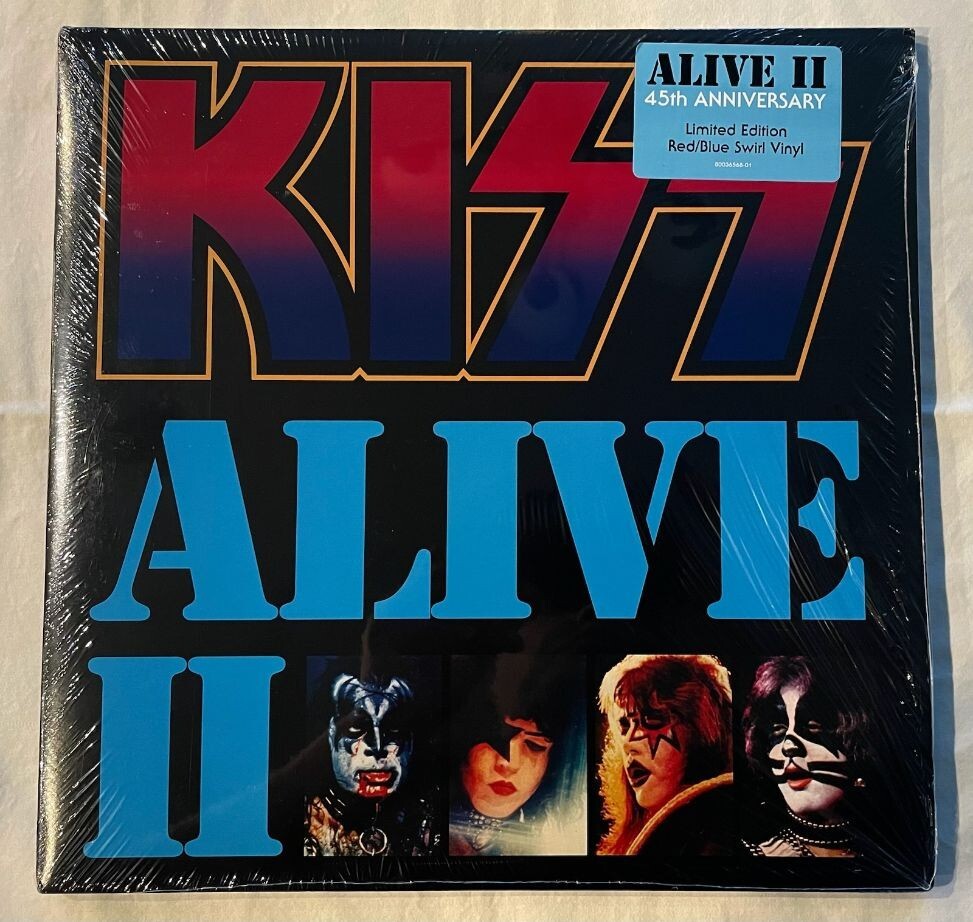 Kiss – Alive II (45th Anniv. Limited Edition Red Blue Swirl Gatefold 2-LP) NEW