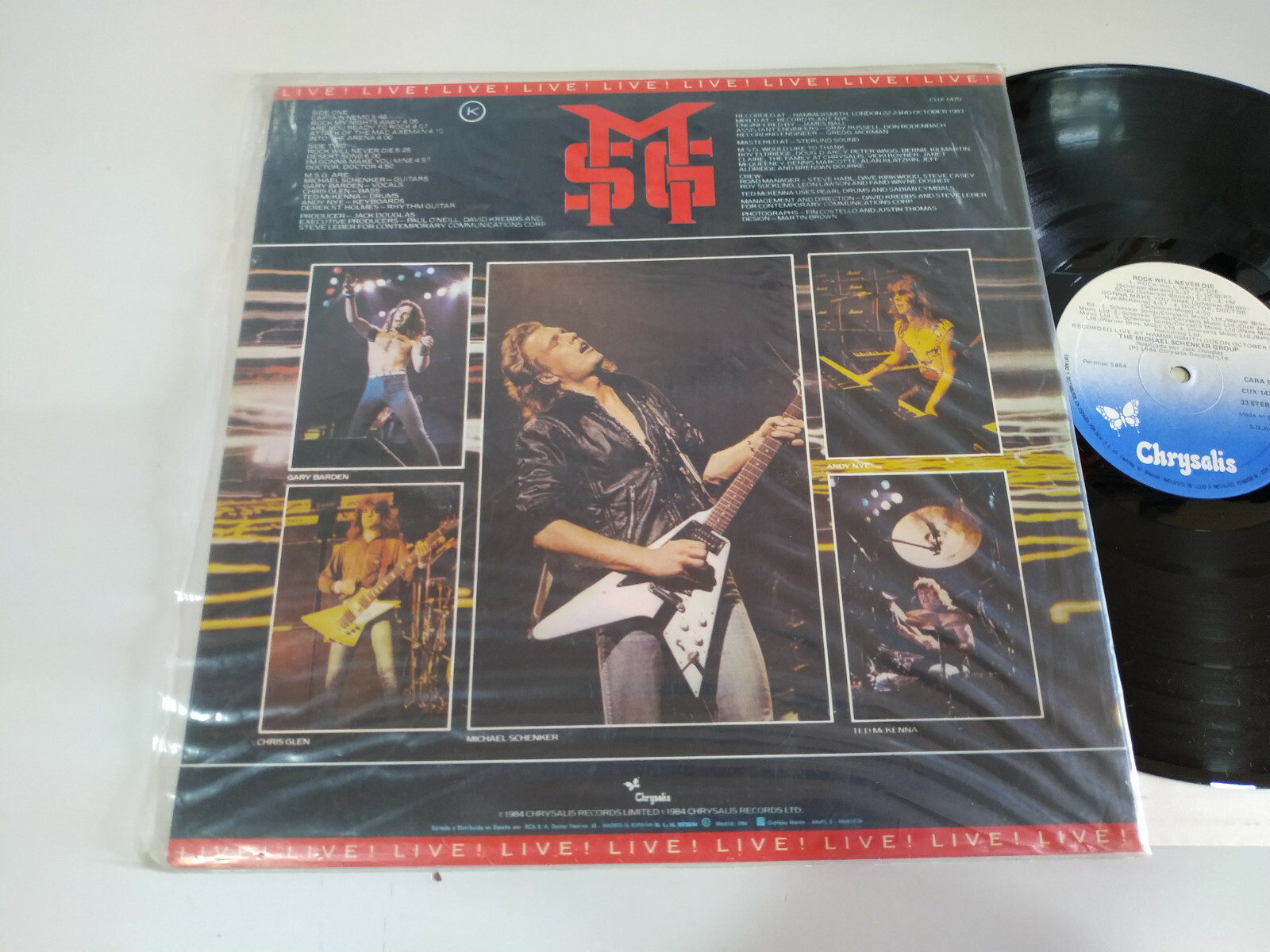 MSG The MICHAEL Schenker Group Rock Will Never Die 1984 – LP 12″ Vinyl VG/VG 2T