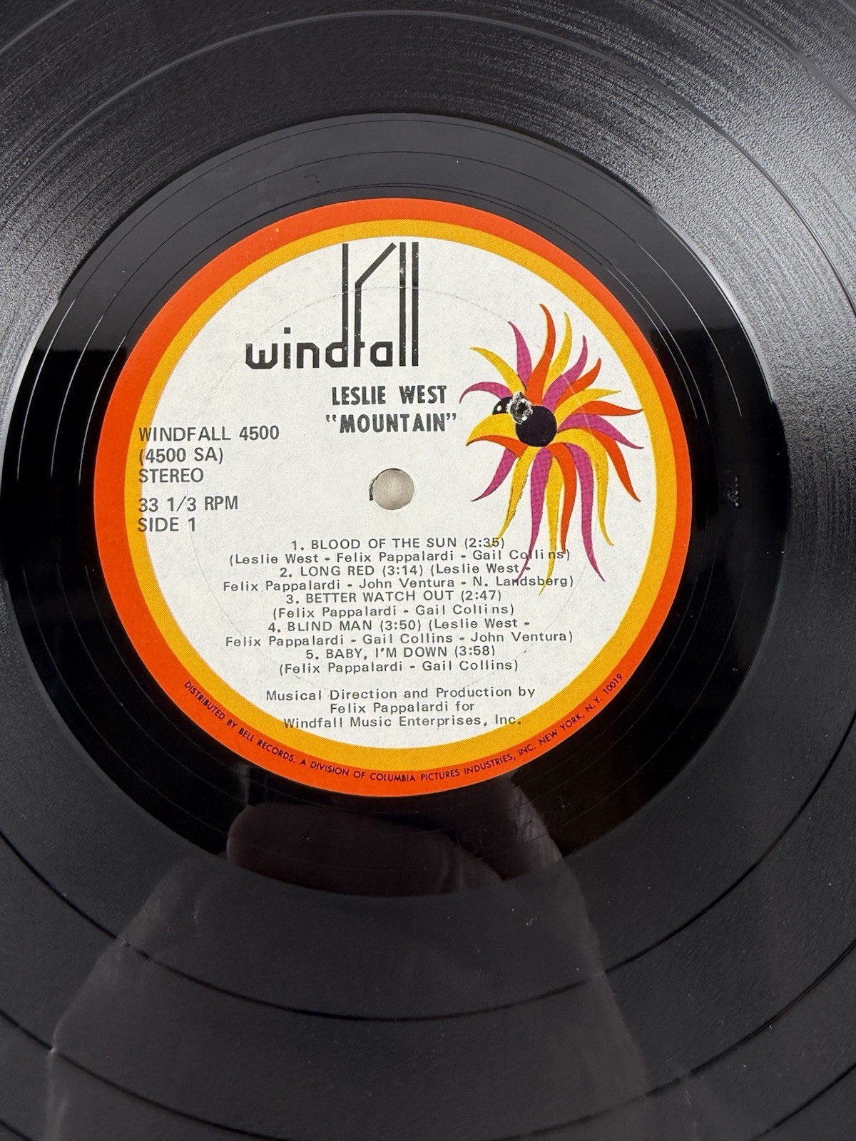 Leslie West, Mountain Lp, Windfall 4500, Vinyl Exl.