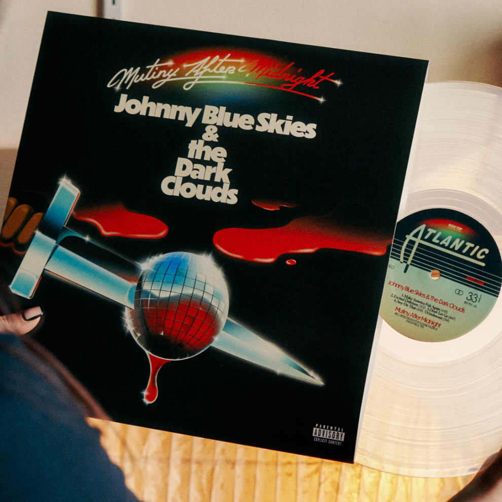 RARE!! Johnny Blue Skies – Mutiny After Midnight – Ultra Clear Vinyl LP