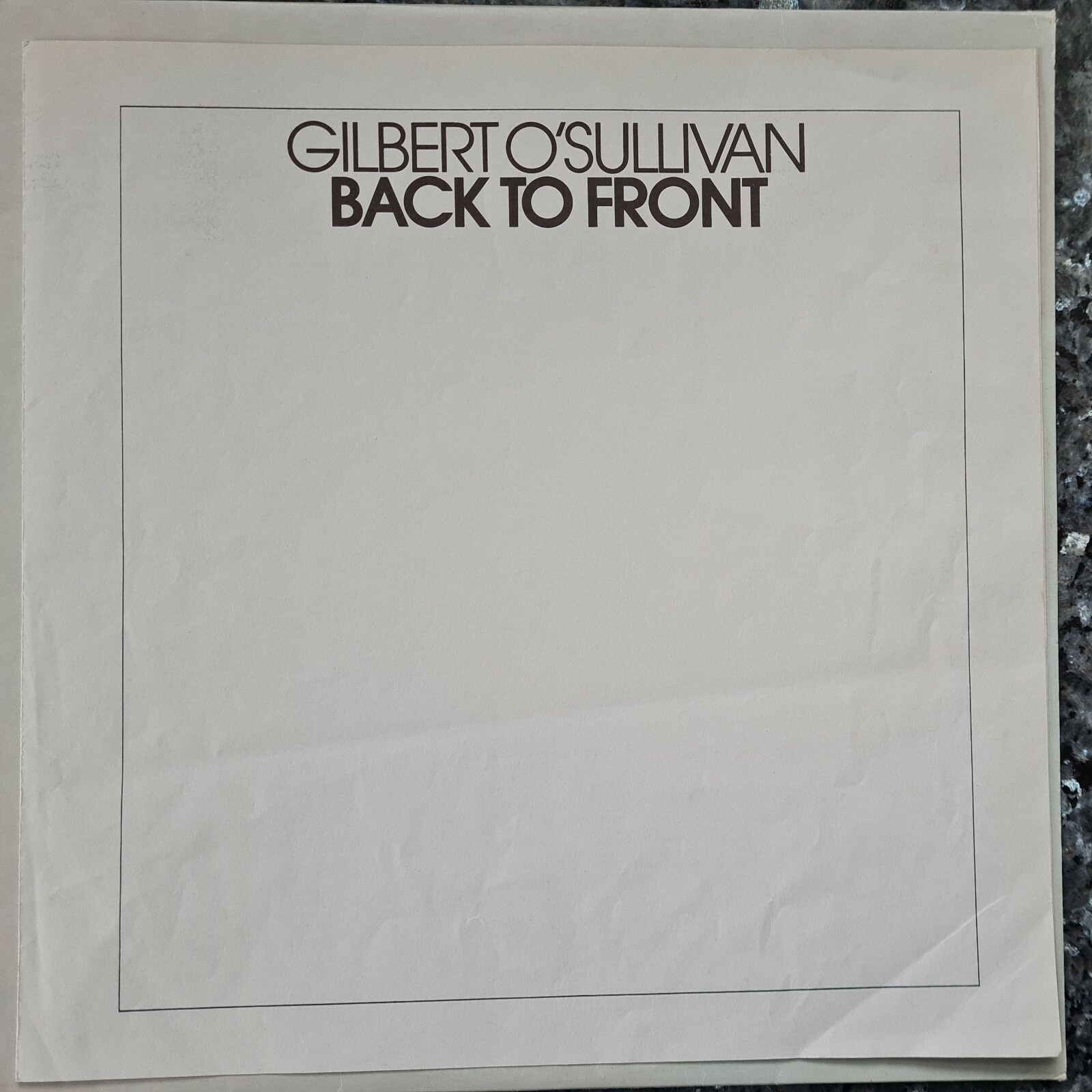 Gilbert O’Sullivan ‎– Back To Front (MAM ‎– MAM-SS 502)